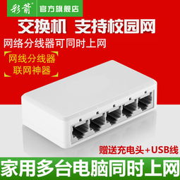 彩箭5口百兆交换机 家用网络分流中的稳定选择